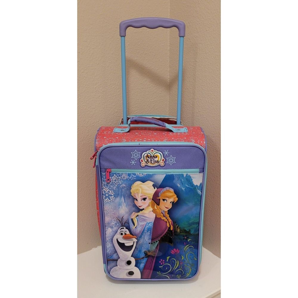 American tourister frozen Anna & Elsa Soft Sided carry on travel bag 18 X 12 X 8